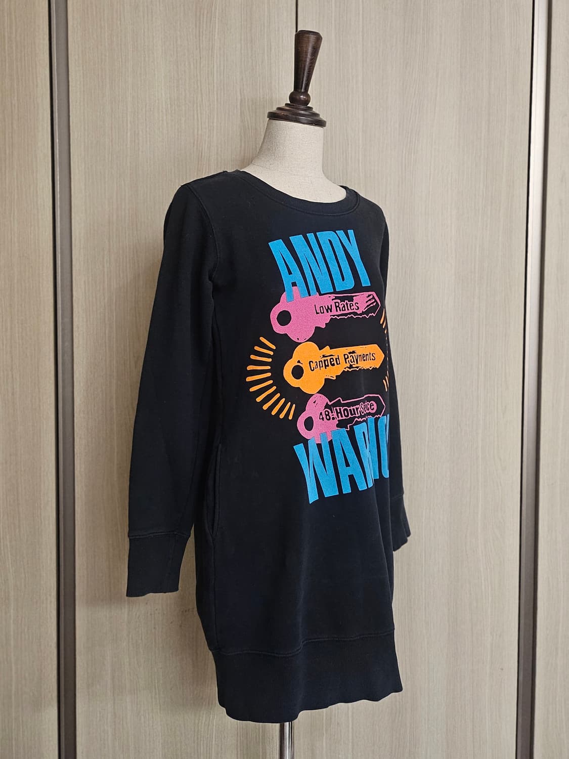 1980레어 빈티지 앤디워홀 맨투맨 원피스 SPRZ NY 팝아트 롱맨투맨 상품이미지5