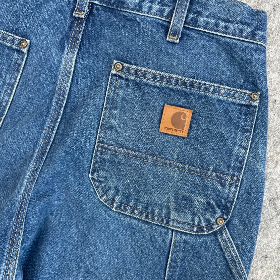 [33X30] 칼하트 B73 DST 더블니 데님 팬츠 루즈 오리지널 핏 상품이미지9