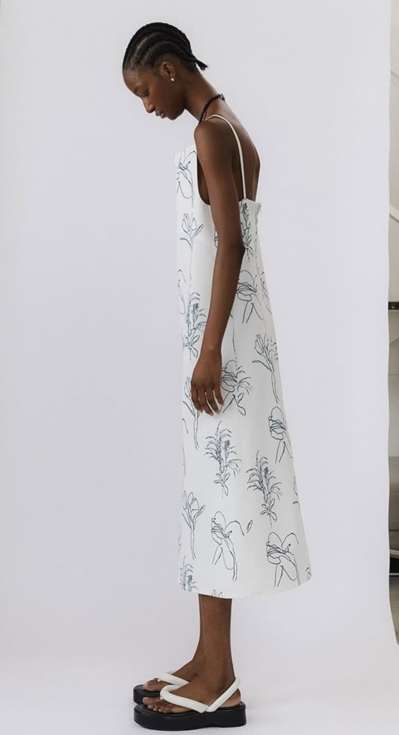 새상품) 에핑글러 슬립원피스 드로잉화이트 M 상품이미지4