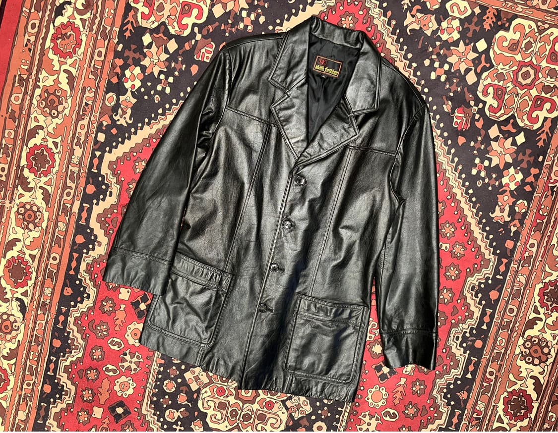 ( L ) 가죽코트 가죽자켓 가죽카코트 워크웨어 아메카지 레더자켓 상품이미지5