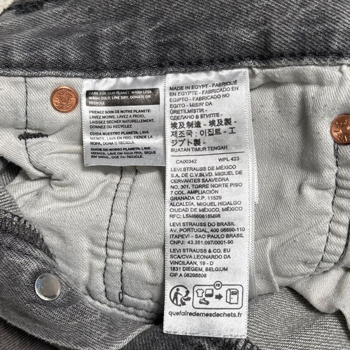 LEVI'S 501 데님팬츠 버튼 플라이 그레이 33 | 32 상품이미지5