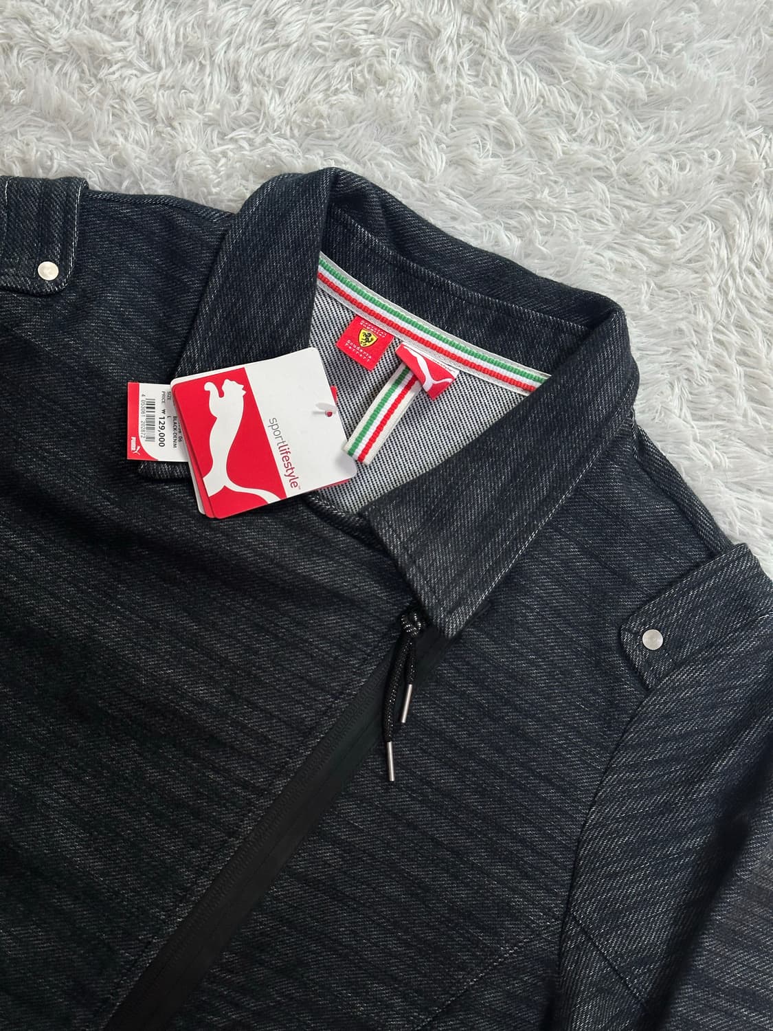 푸마 페라리 블랙 데님 자켓 L 새상품 상품이미지2