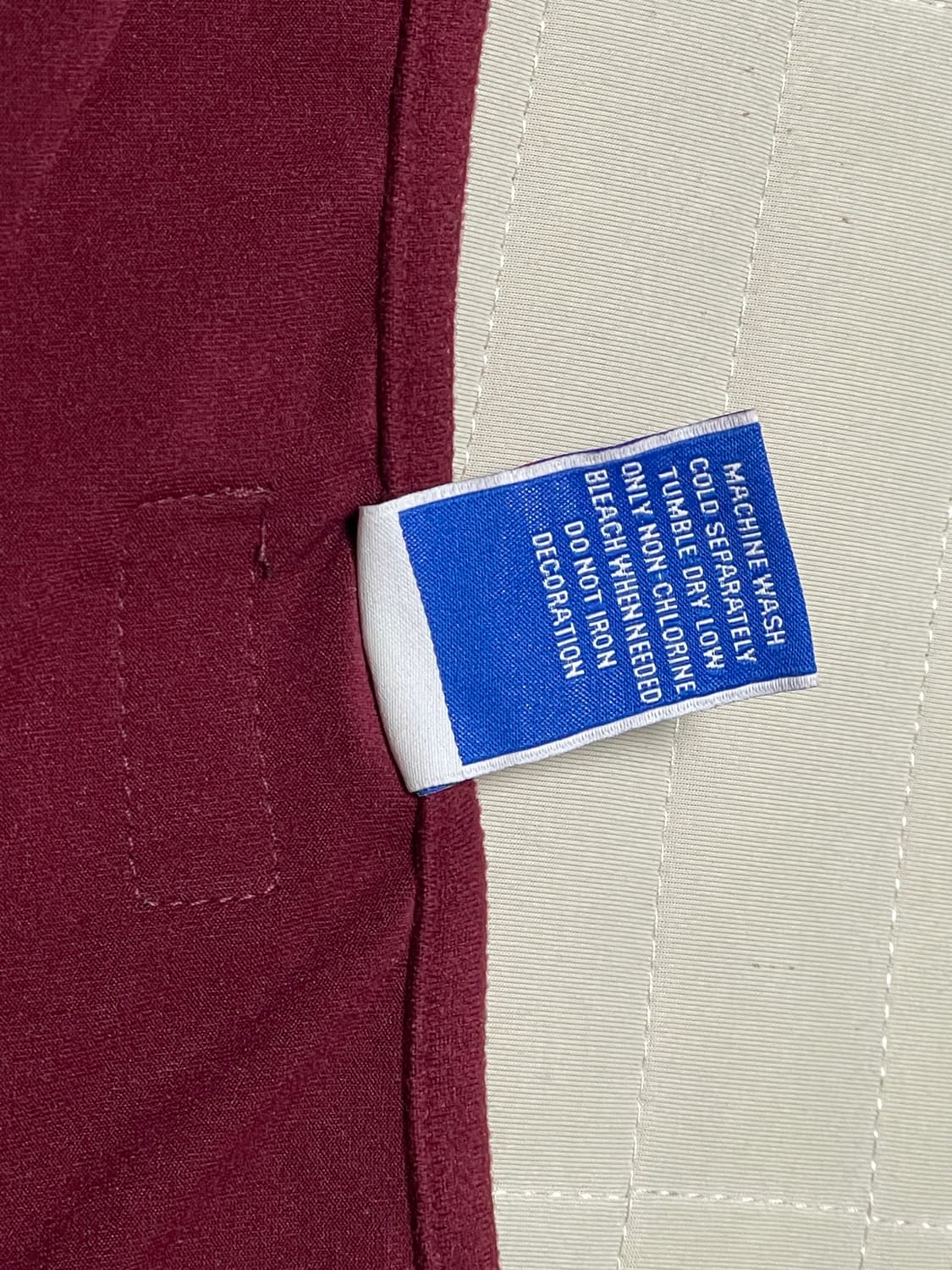 [새상품]구버전 미스치프 18fw 핏티드 웨이스트 밴드 버건디 M 상품이미지6