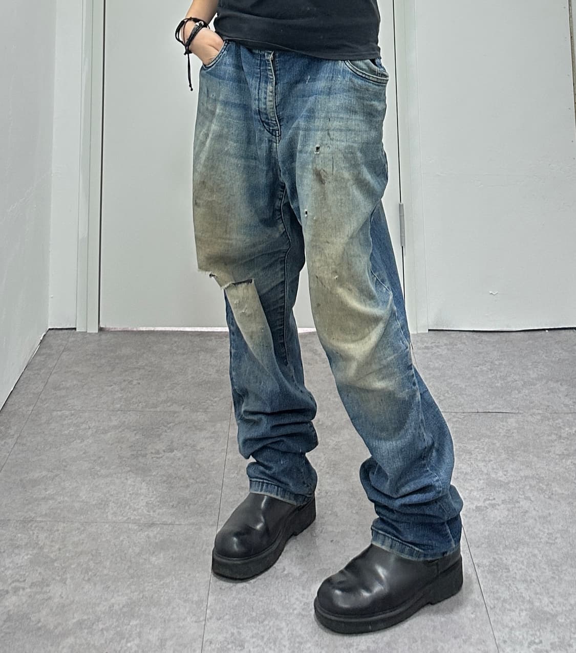 INDIAN vintage washing denim jeans 상품이미지2