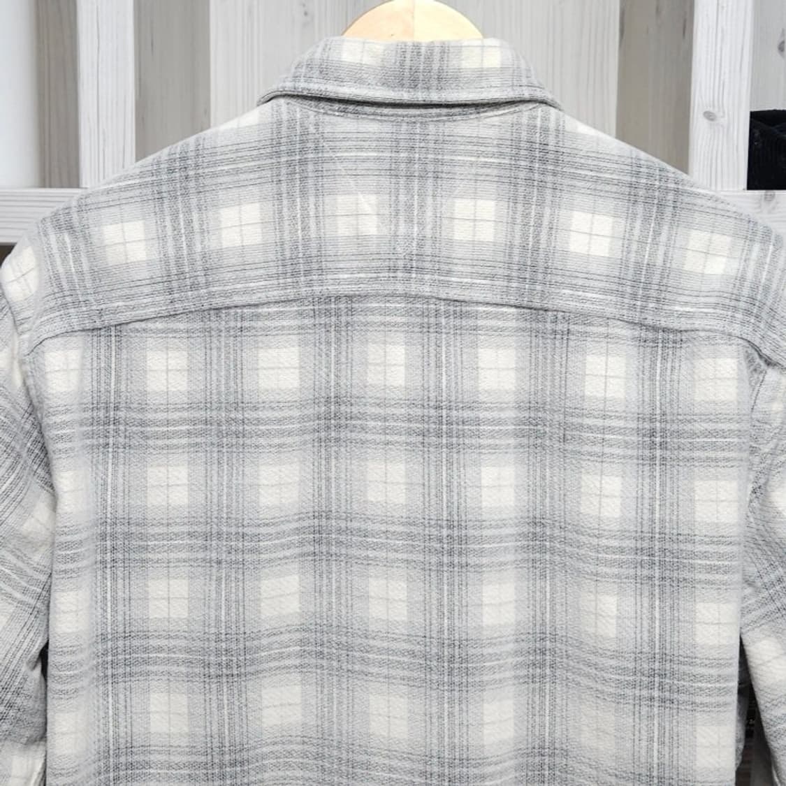 95~100 Tommy 타미힐피거 체크 셔츠 그레이 상품이미지5