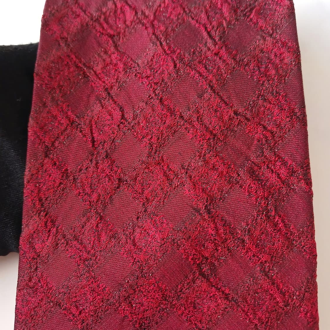 발망 실크 버건디 자카드 패턴 넥타이 9.8cm A+~A등급 A18967 상품이미지7