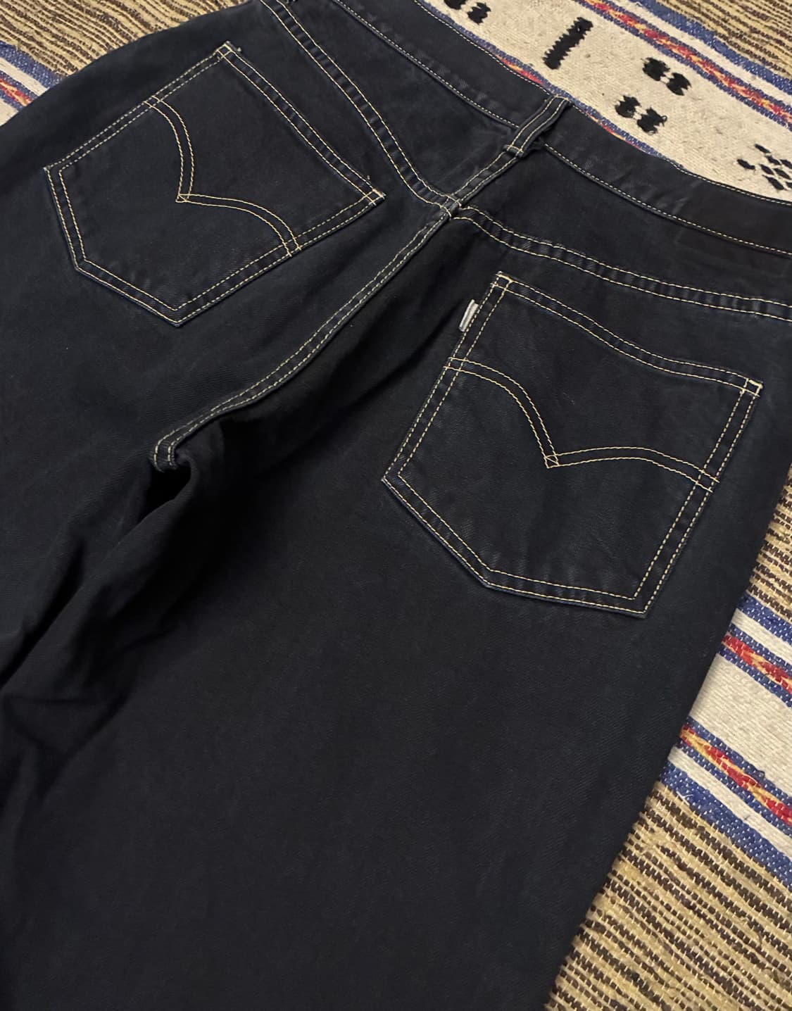 (30~31)00s Levis 리바이스 실버탭 루즈핏 흑청 데님 청바지 상품이미지6