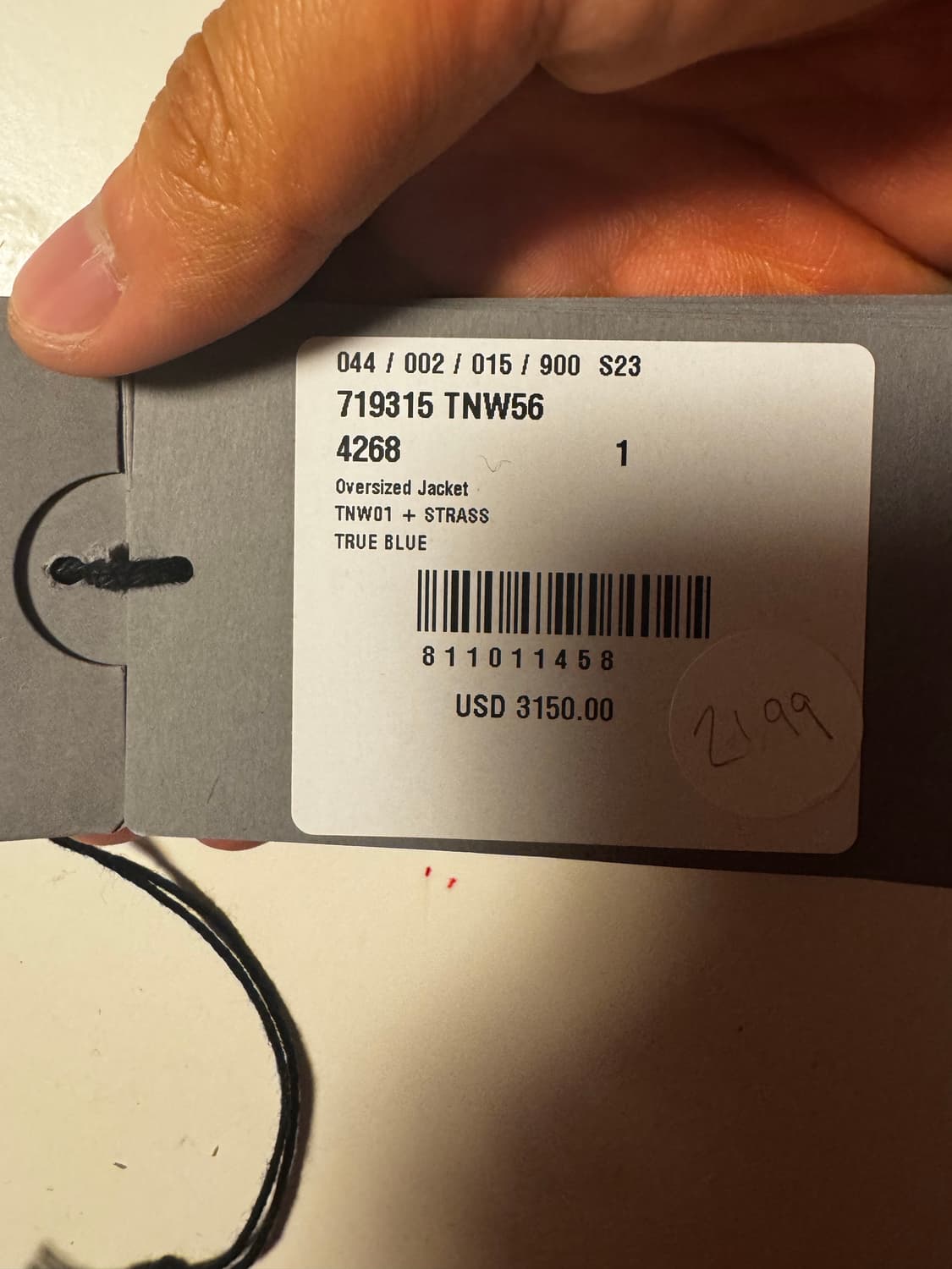 발렌시아가 라인스톤 데님 후드 자켓 1 상품이미지10