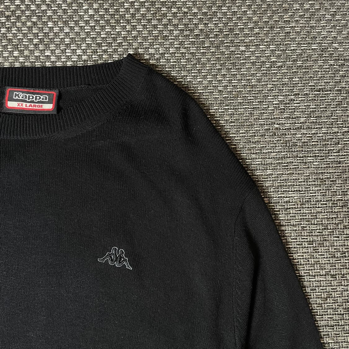 카파 블랙 스몰 로고 베이직 니트 2XL 상품이미지3