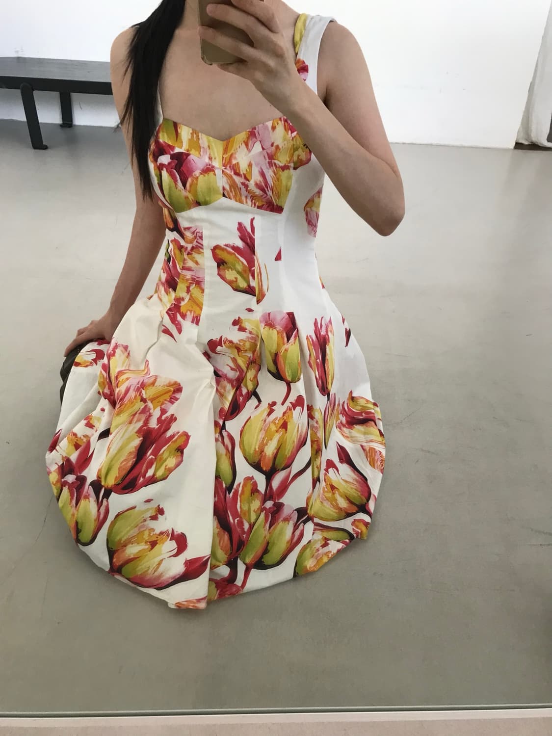 vintage flower pattern one-piece 상품이미지1