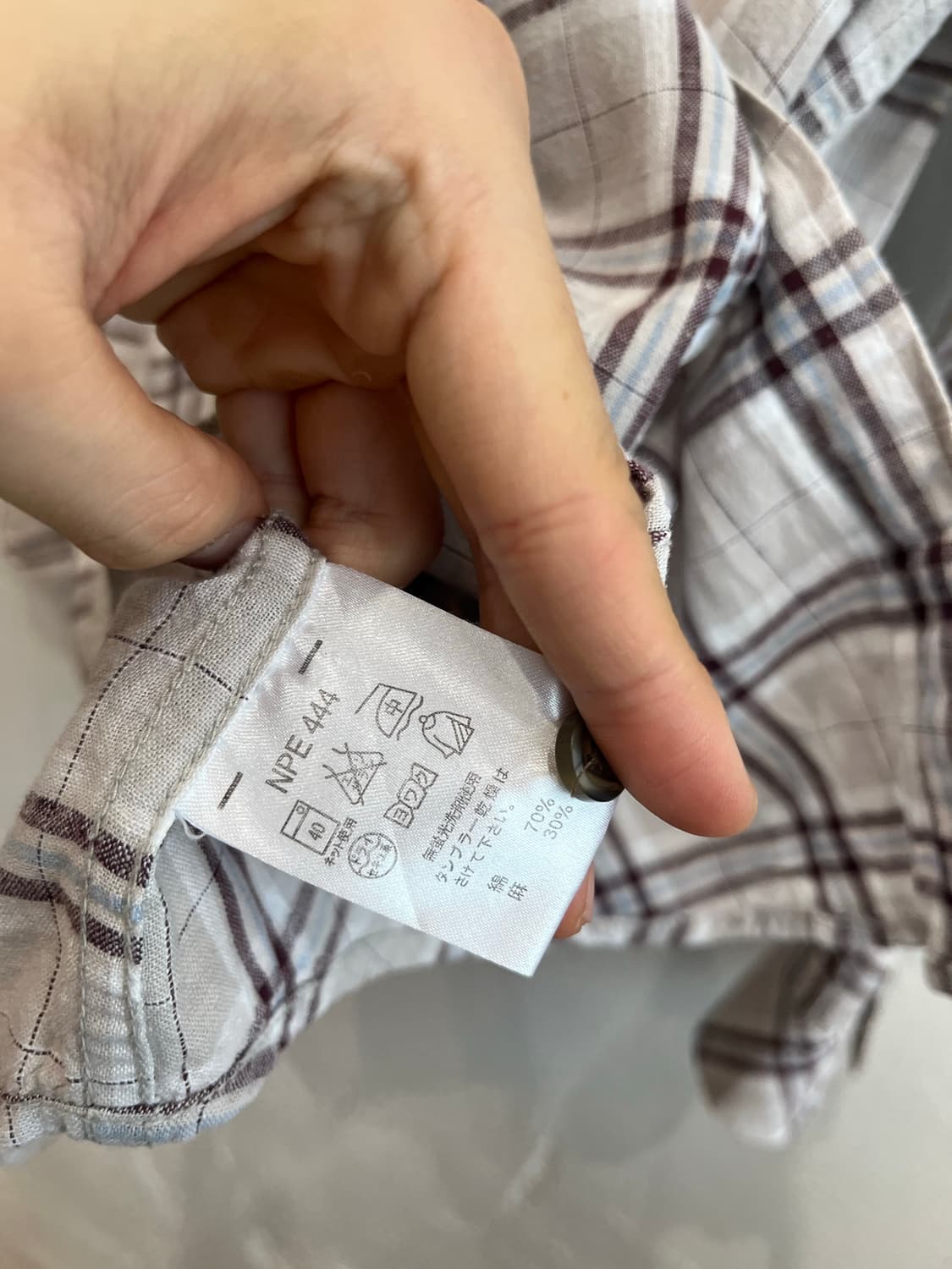 칸사이야마모토 린넨 블렌디드 체크 셔츠  상품이미지6