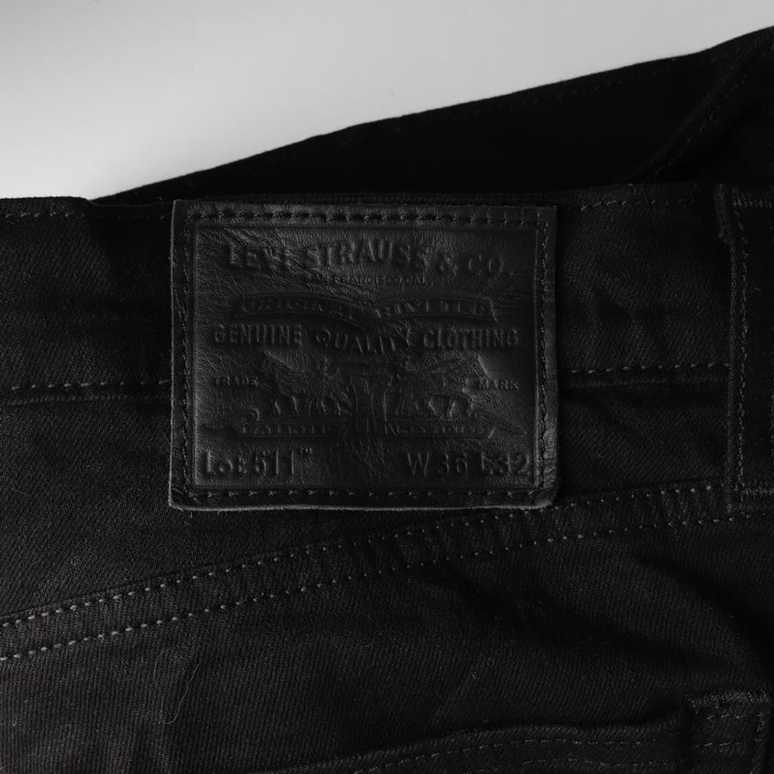 리바이스 511 슬림핏 블랙 데님 팬츠 36 상품이미지6
