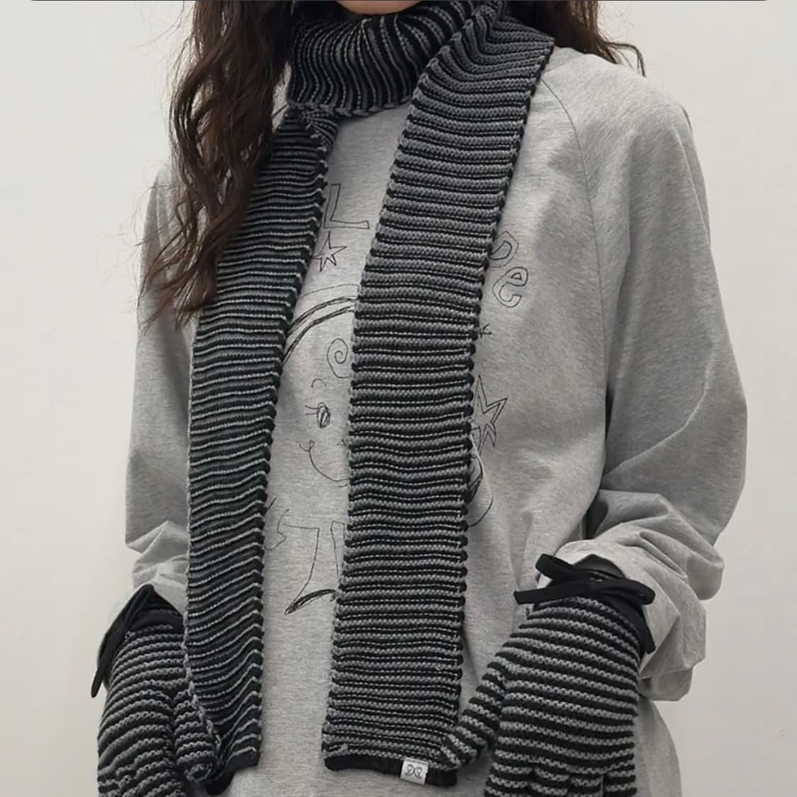 타입서비스 Blended Scarf [Black] 상품이미지1