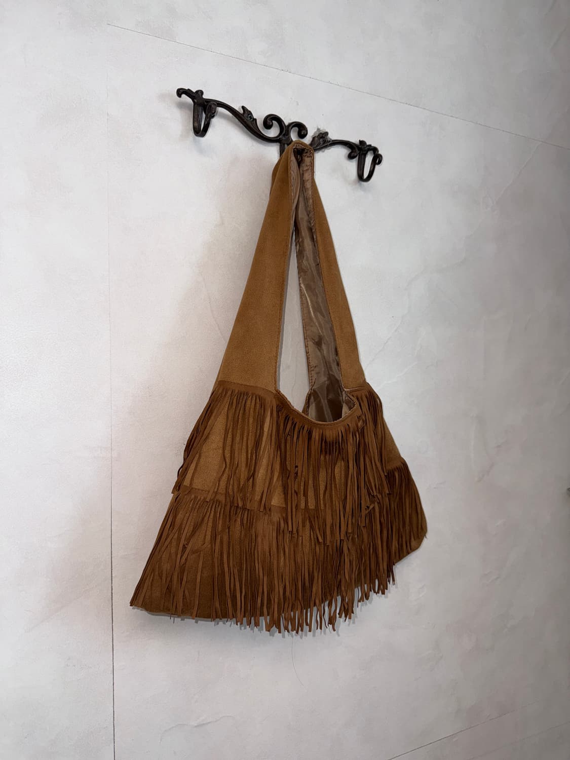 Brown western fringe shoulder bag 상품이미지2