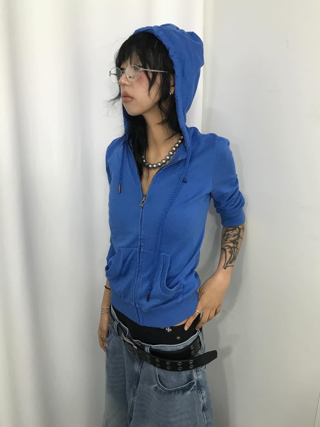 Burberry Knit Hood Zip-Up 상품이미지2