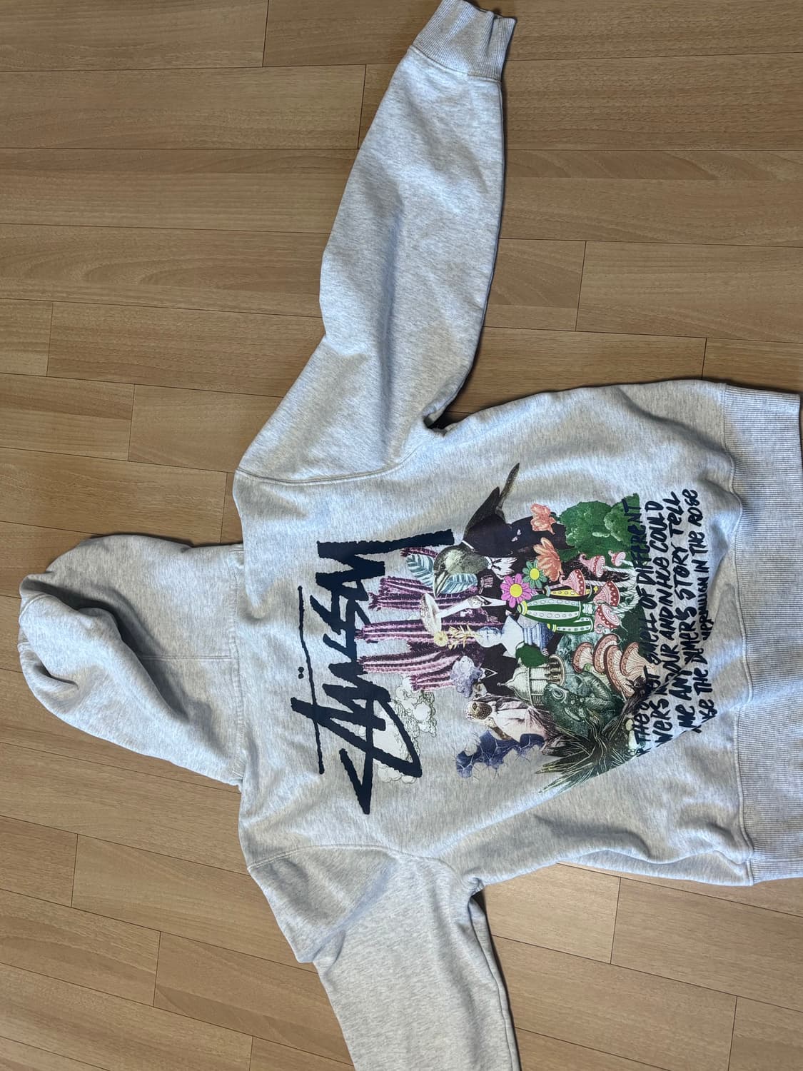 스투시 싸이키델릭 후드 애쉬 헤더 M사이즈 상품이미지1