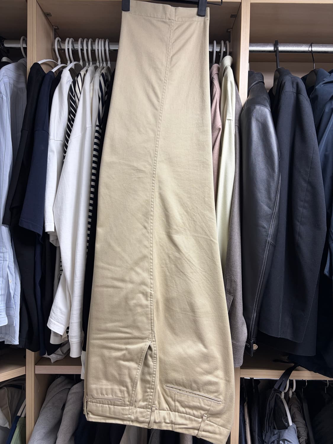 나나미카 와이드 치노 팬츠 34사이즈 카키 상품이미지1