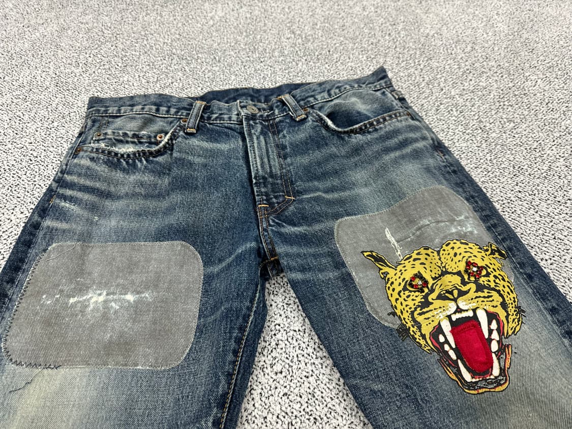 RNA JAPAN 레오파드 송치 패치워크 데님 상품이미지3