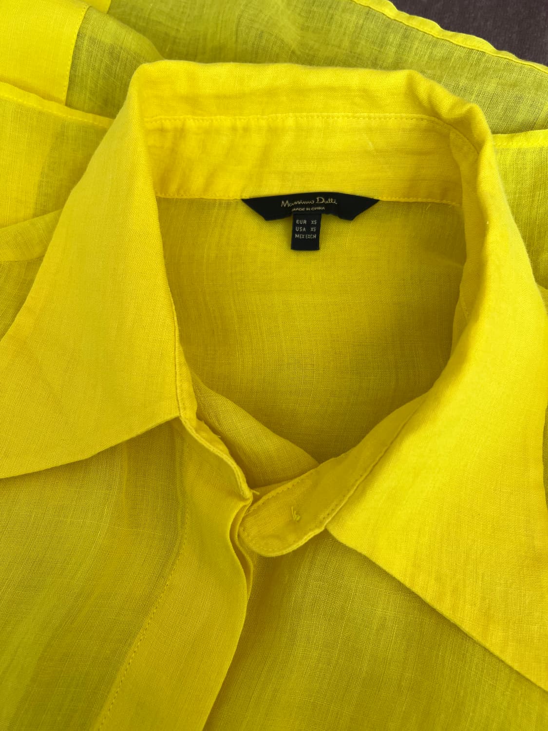 마시모두띠 여성 옐로우 린넨셔츠 긴팔셔츠 상품이미지5