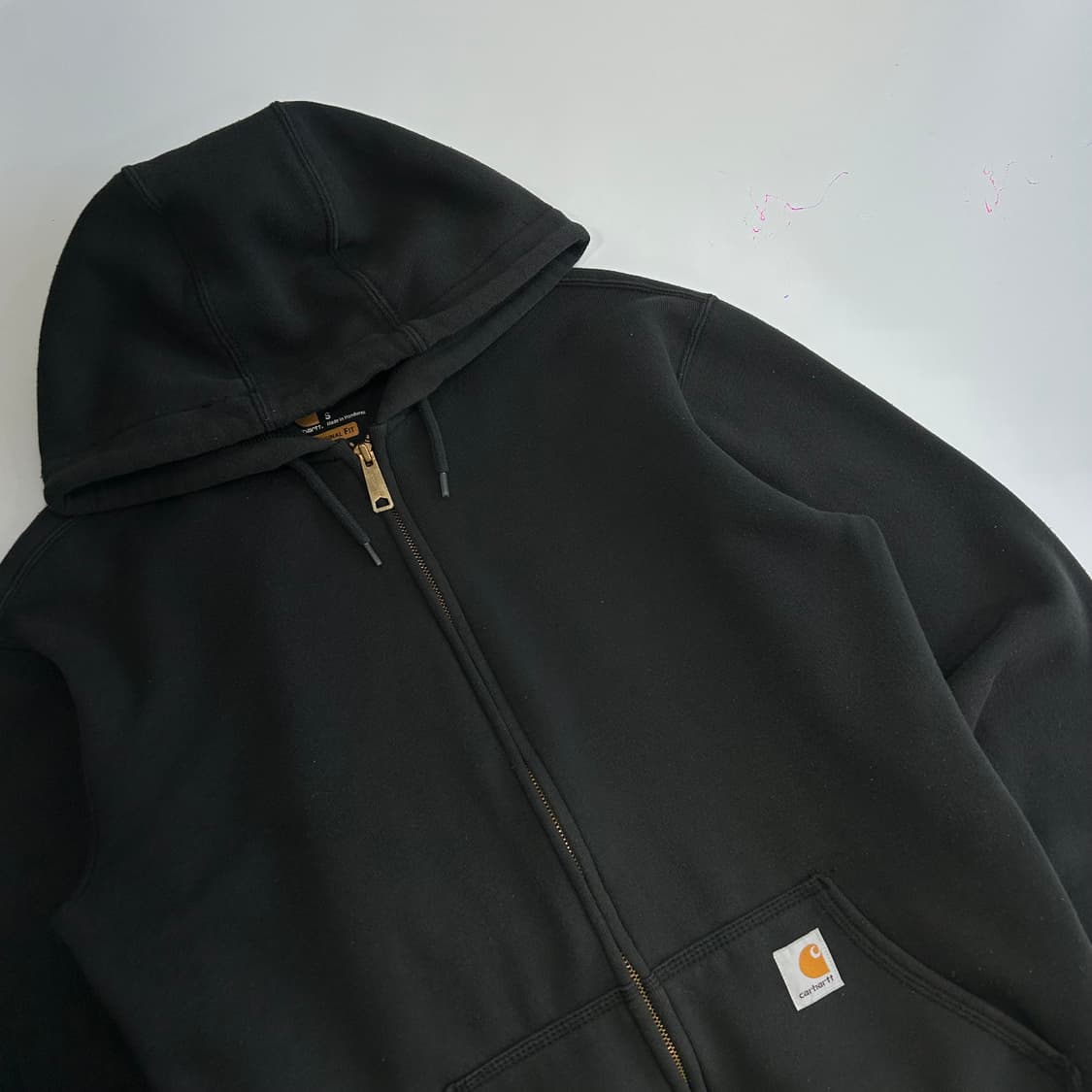 Carhartt 칼하트 오리지날 핏 블랙 후드집업 상품이미지4