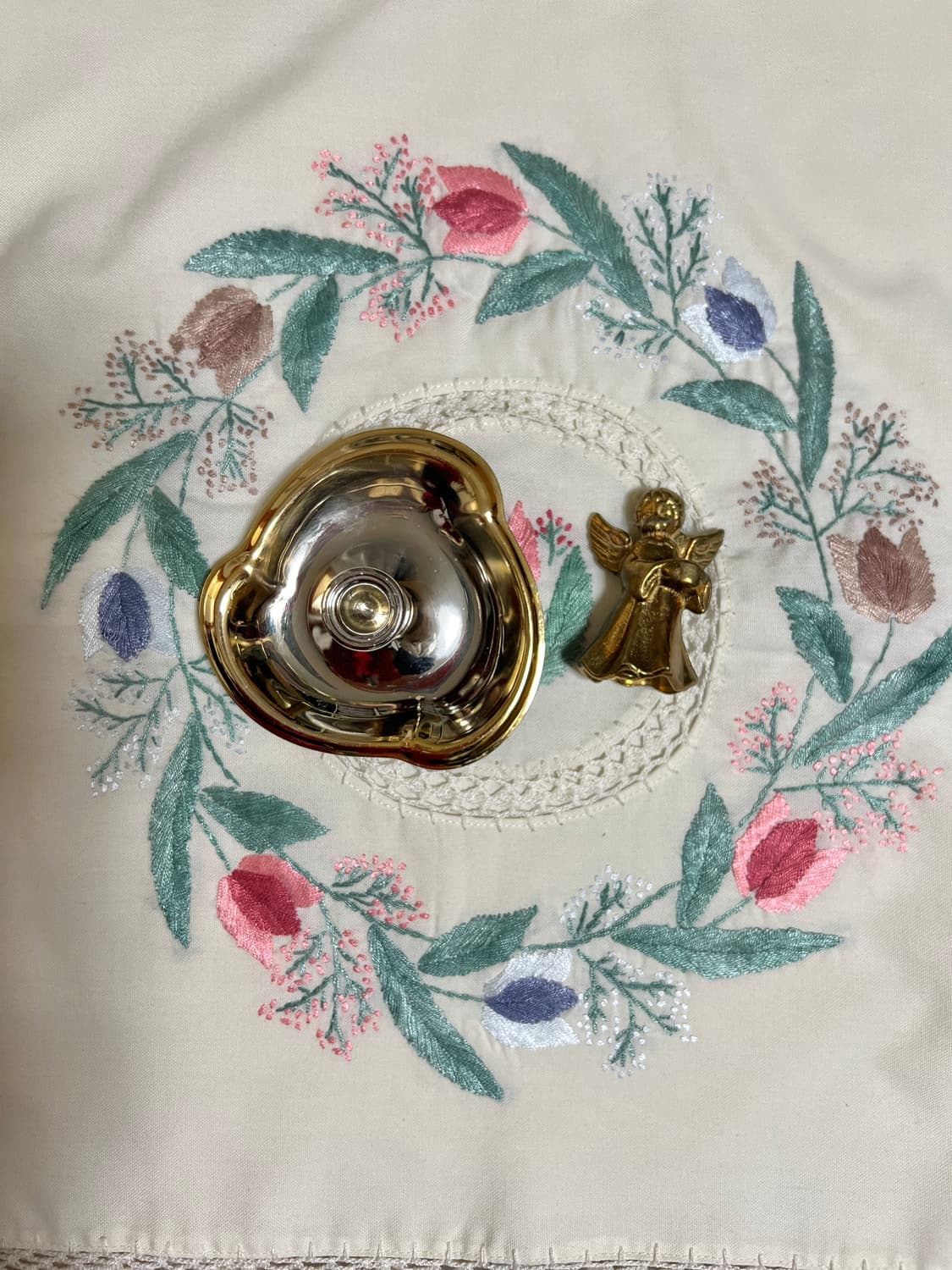 프랑스자수 쿠션커버, 은도금 미니촛대, 천사촛대 상품이미지3