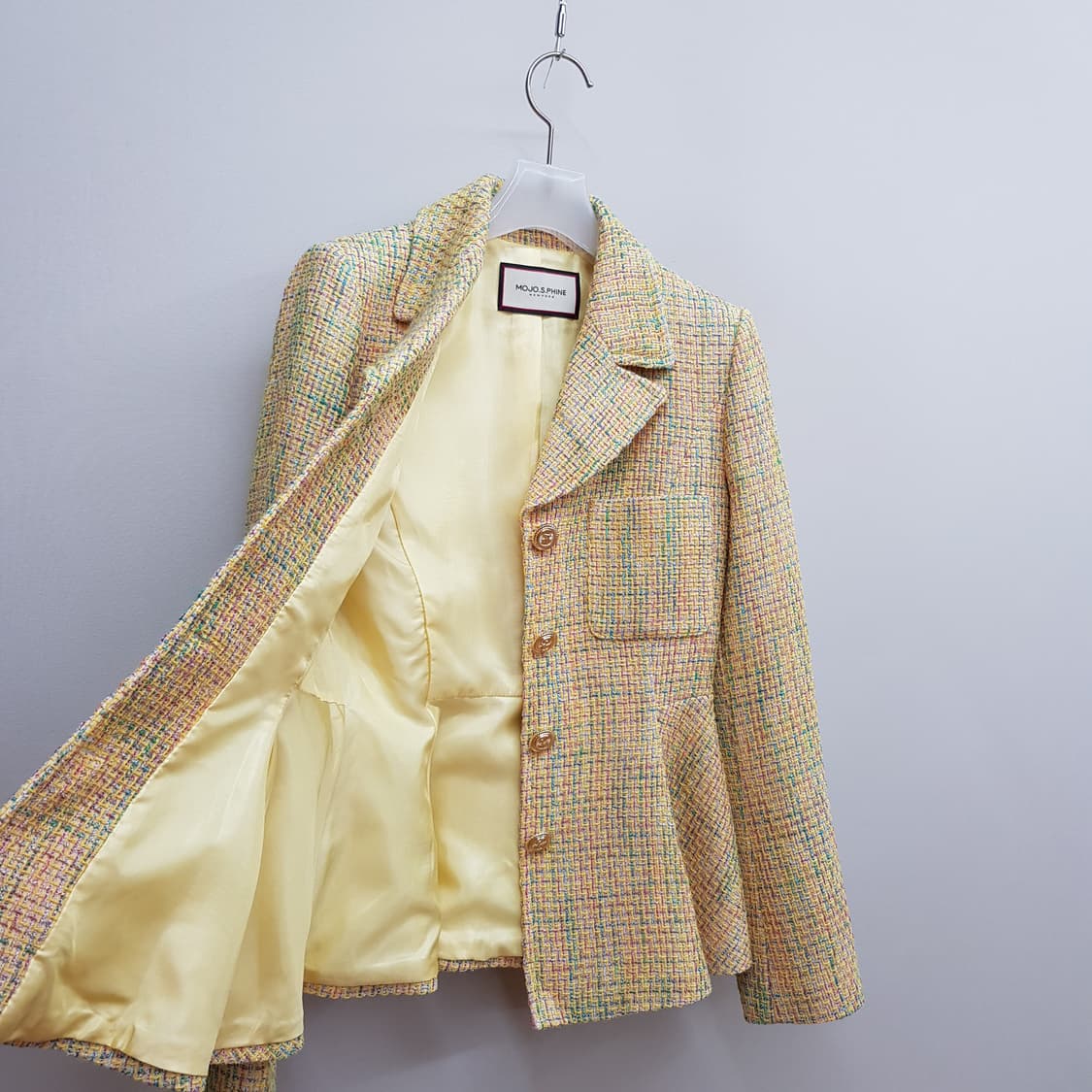 모조에스핀 트위드 테일러드 자켓 55사이즈 상품이미지5