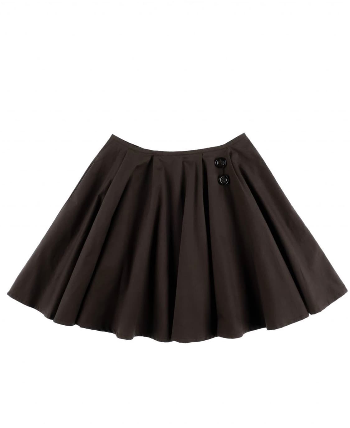 온스카 코튼 플레어 스커트 브라운 상품이미지1