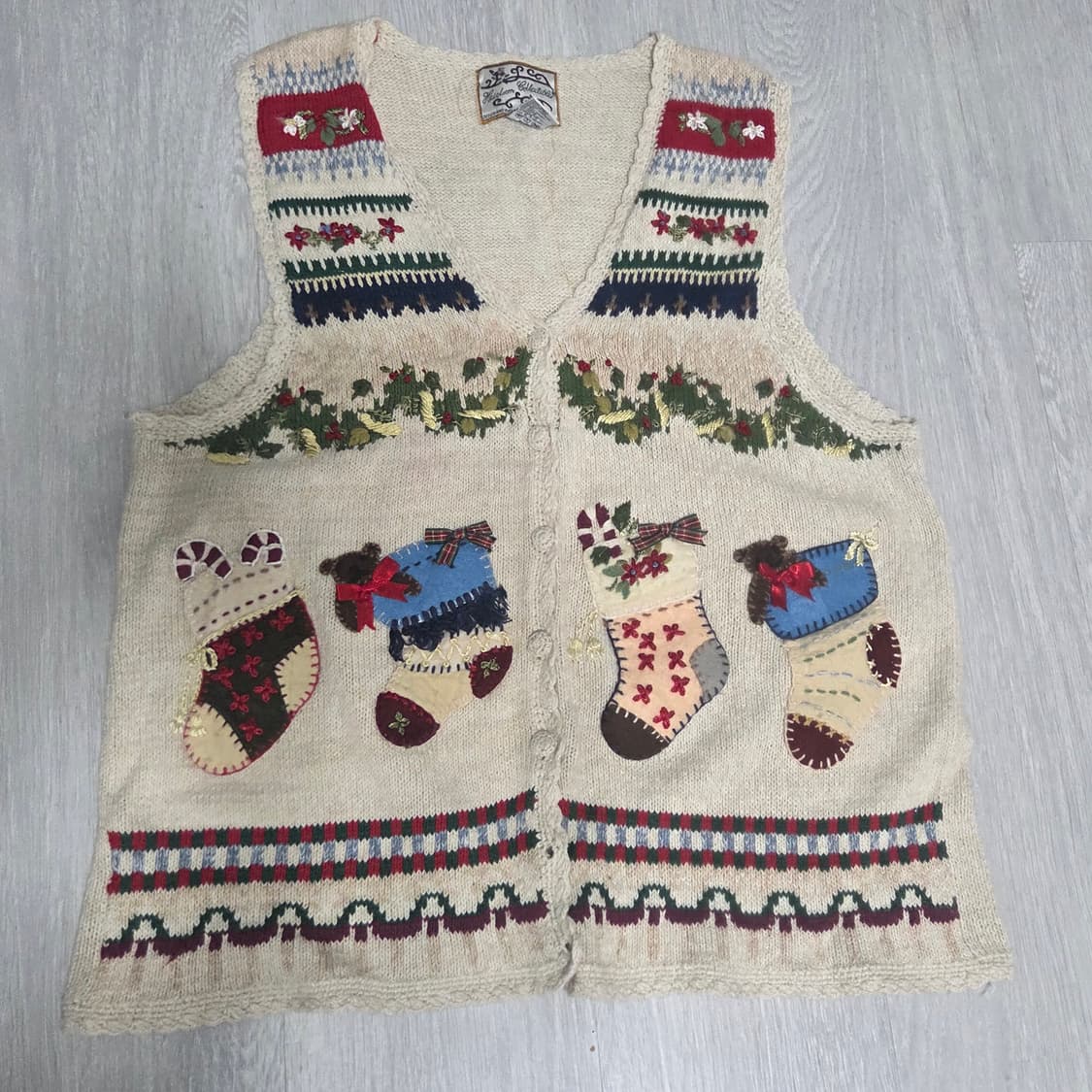 미국빈티지 크리스마스 니트 조끼 상품이미지1