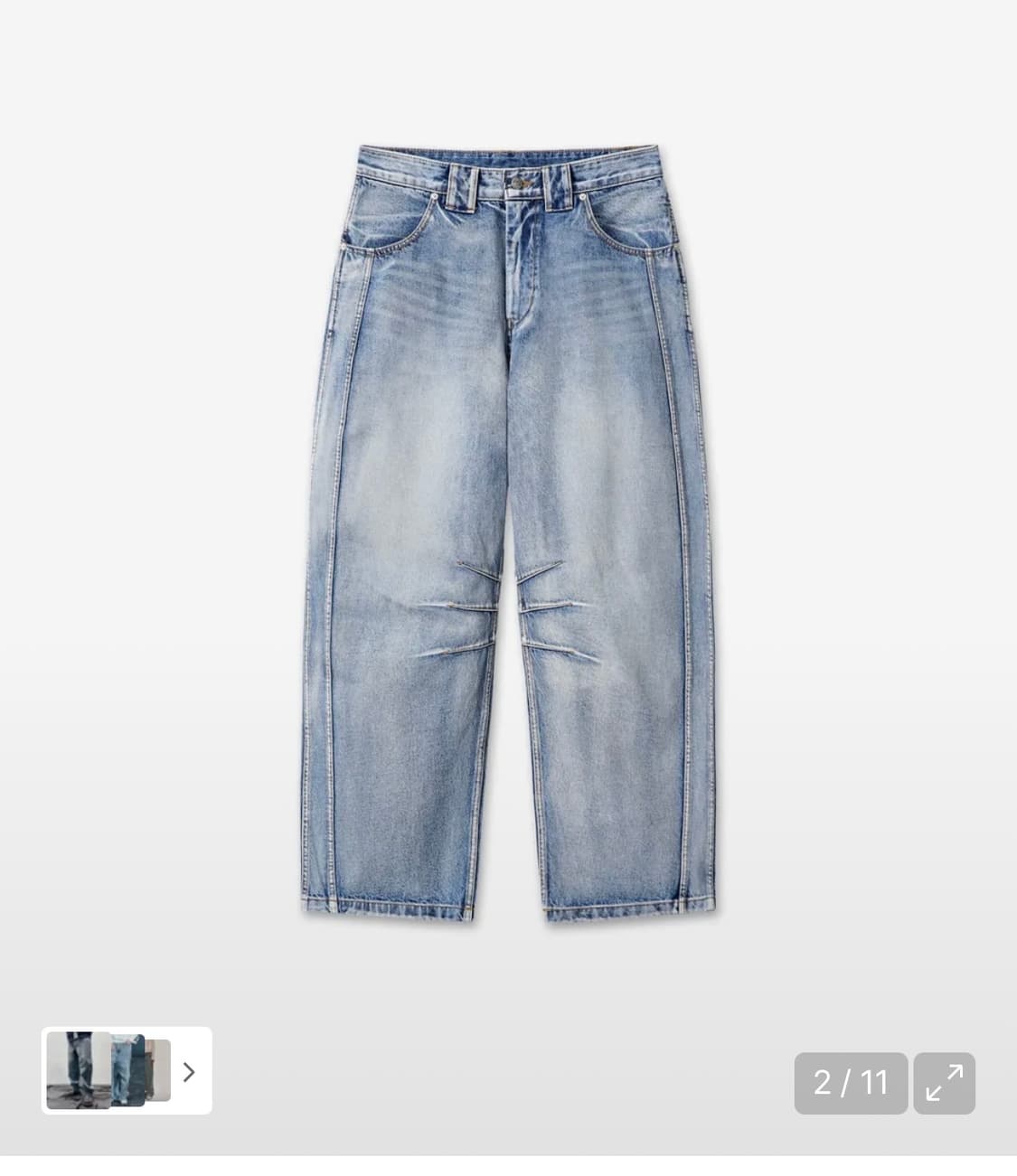 9999아카이브 데님 Technical Curved Denim Jeans 상품이미지2