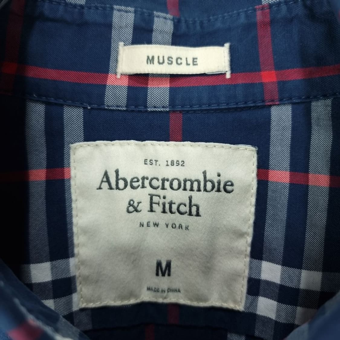 [아베크롬비] 로고 자수 빈티지 체크 셔츠 M19896 상품이미지8