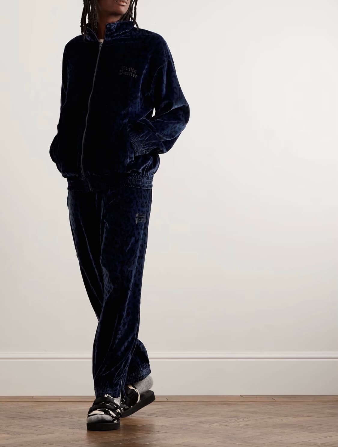 [S]23ss 와코마리아 레오파드 벨벳 트랙 셋업 상품이미지2