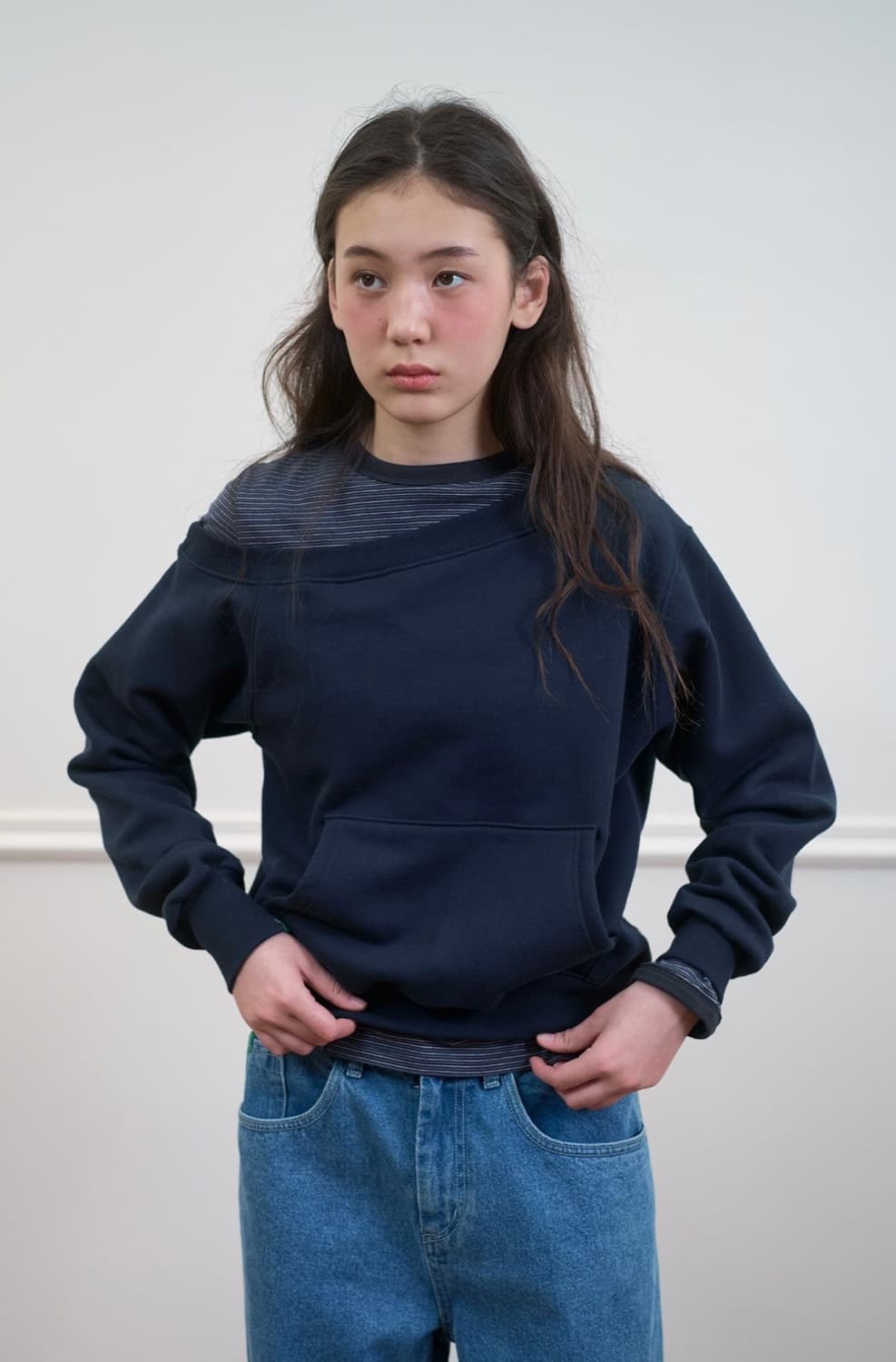 [노컨텐츠] Pocket Boat Neck Sweatshirt 상품이미지2