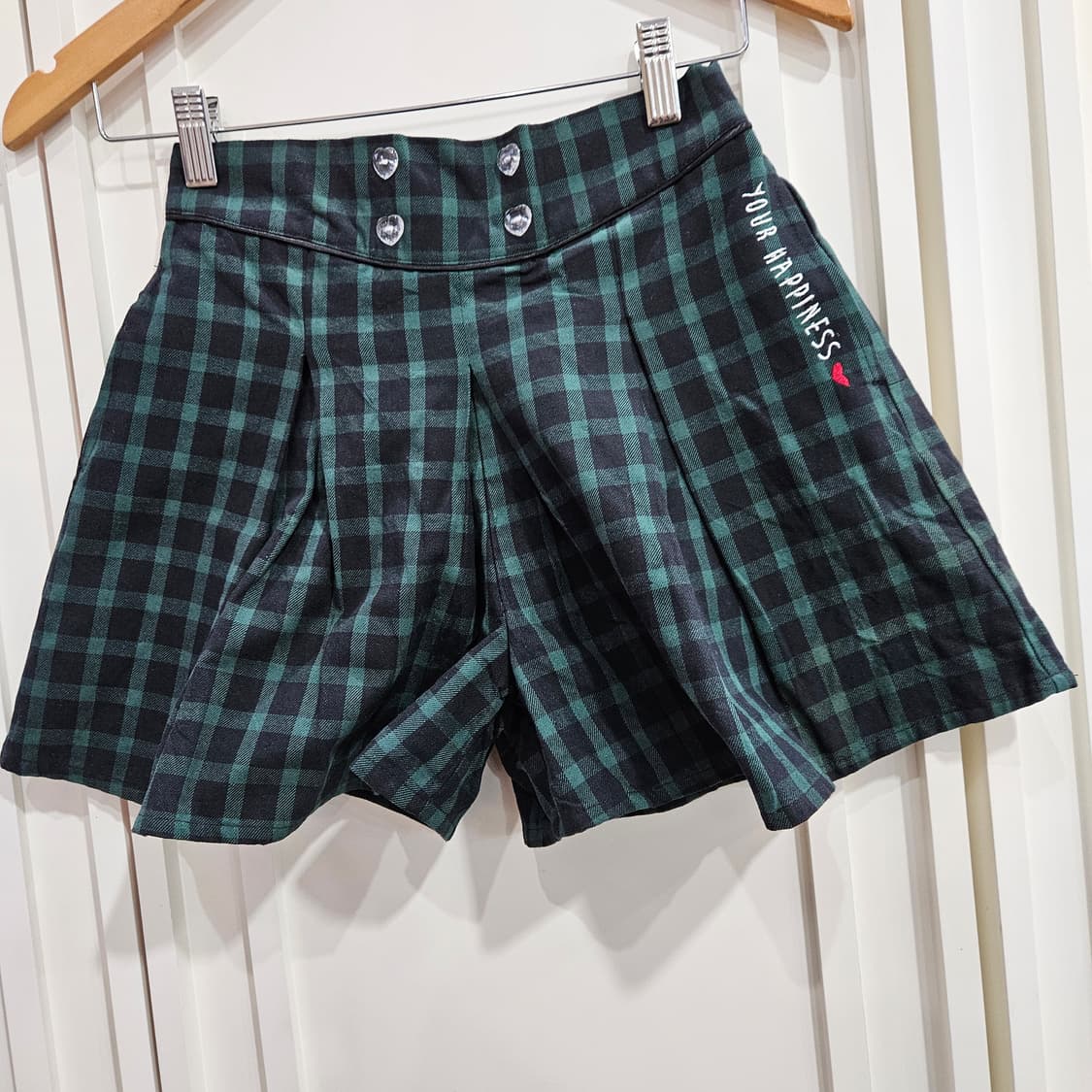 체크 플리츠 치마바지 상품이미지3