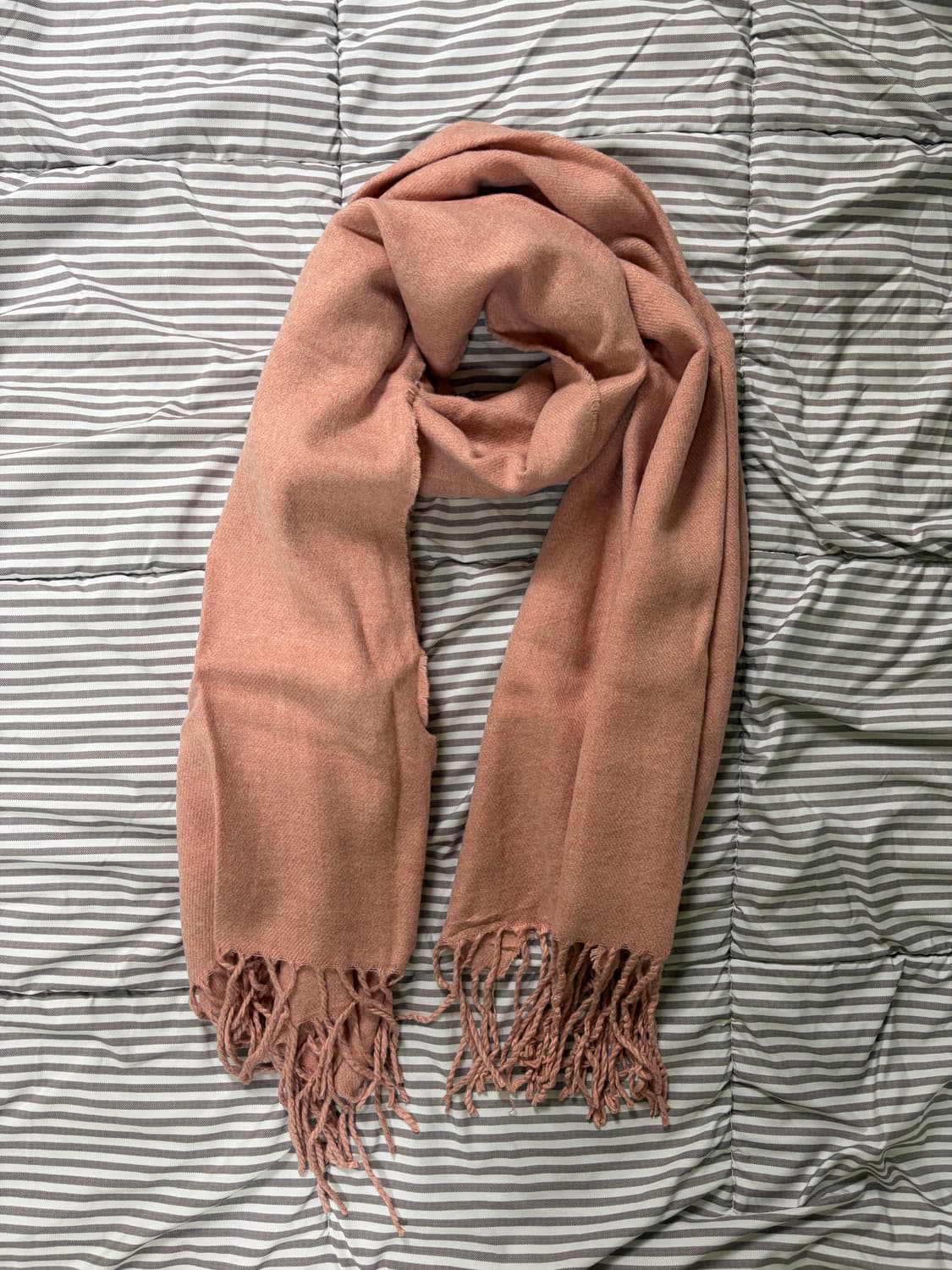 빈티지 와이드 딸기우유 핑크 머플러 목도리 상품이미지1