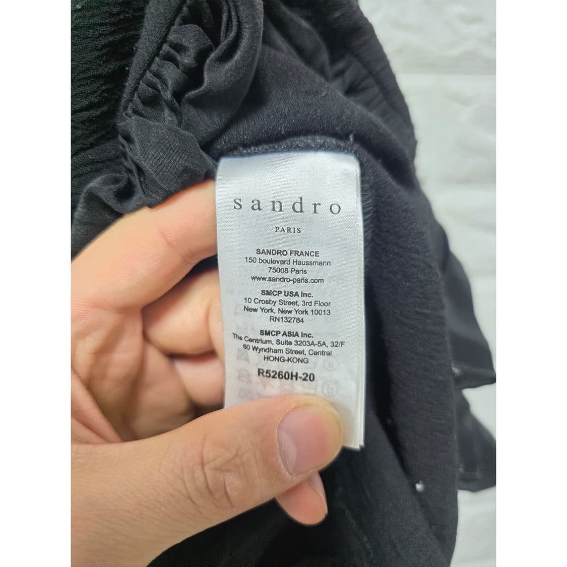 산드로 SANDRO 블랙 프릴 원피스 S 상품이미지3