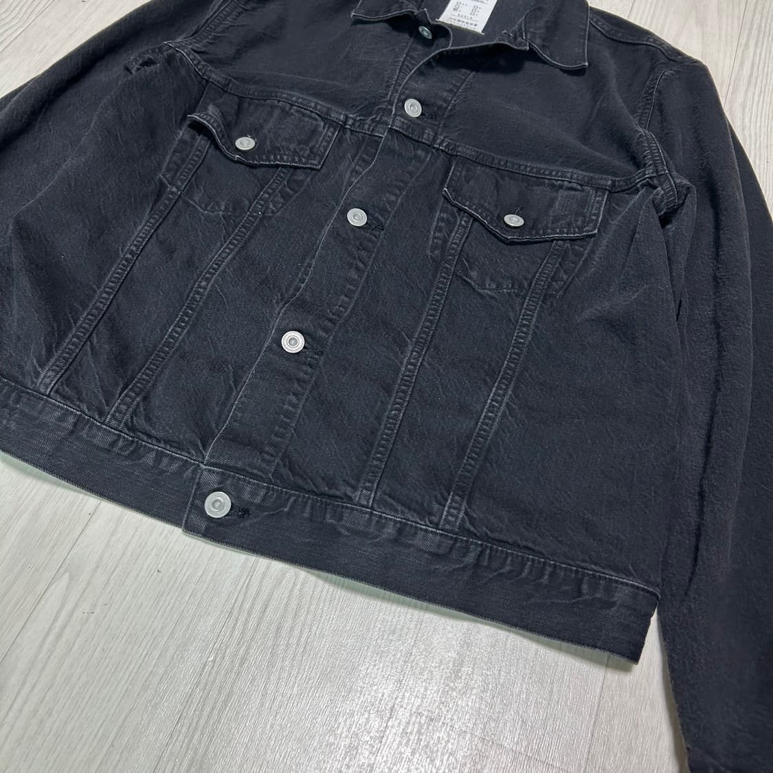 [L] KURO type3 트러커 데님자켓 블랙 상품이미지2