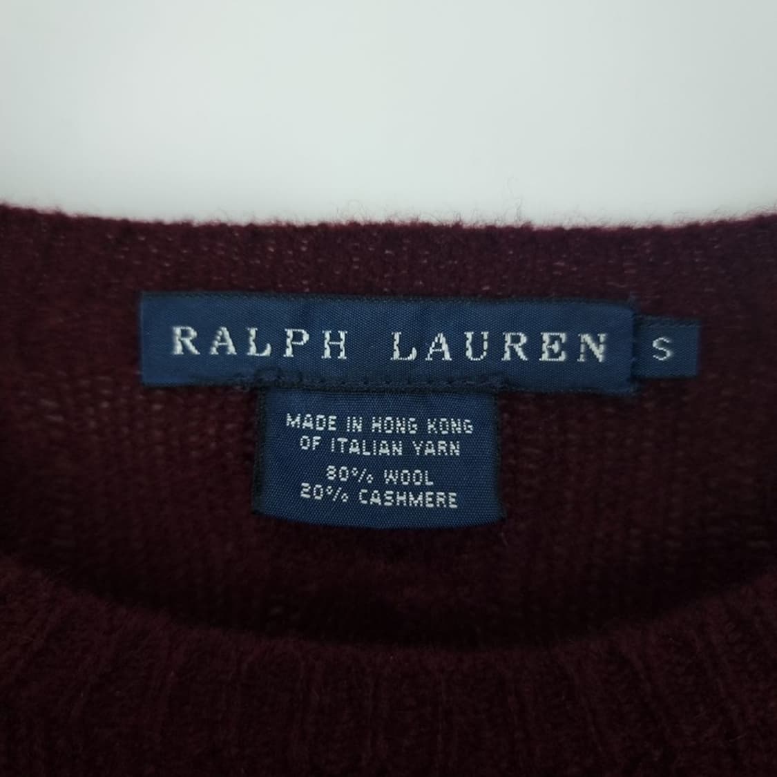 [폴로 랄프로렌] 퍼프 슬리브 케이블 꽈배기 니트 버건디 M18852 상품이미지6