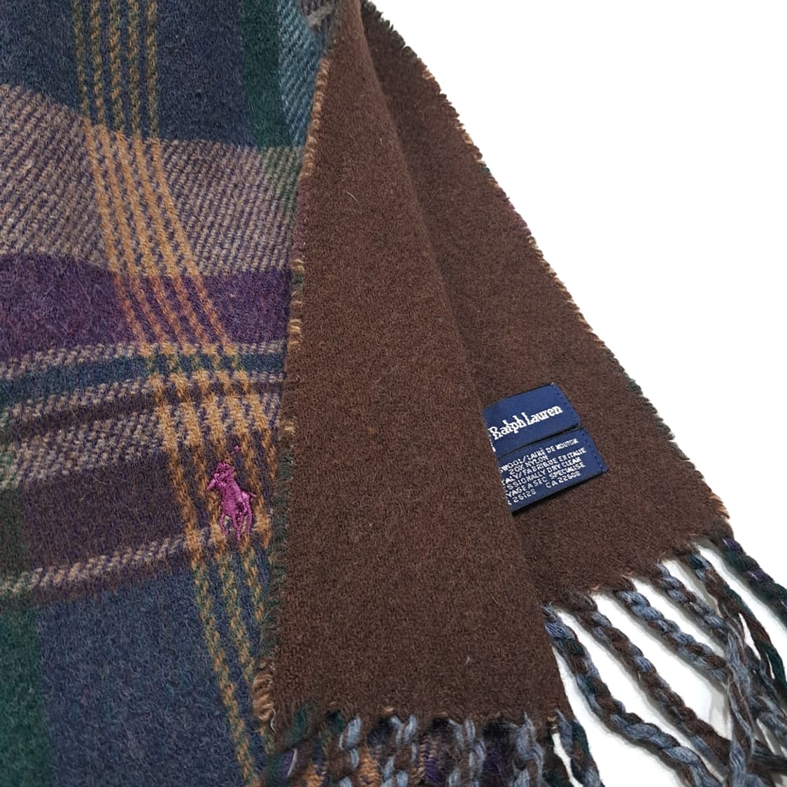 MX434 폴로 랄프로렌 리버서블 램스울 머플러 상품이미지6