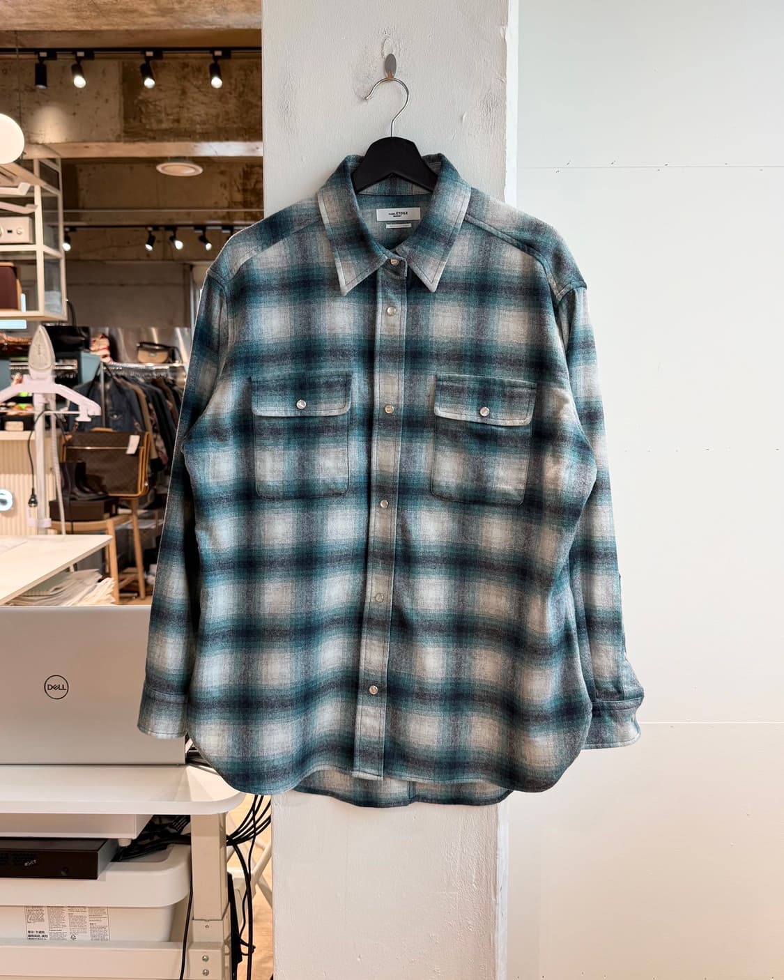 이자벨마랑 블루 마르셀리아 울 혼방 플란넬 셔츠 상품이미지2