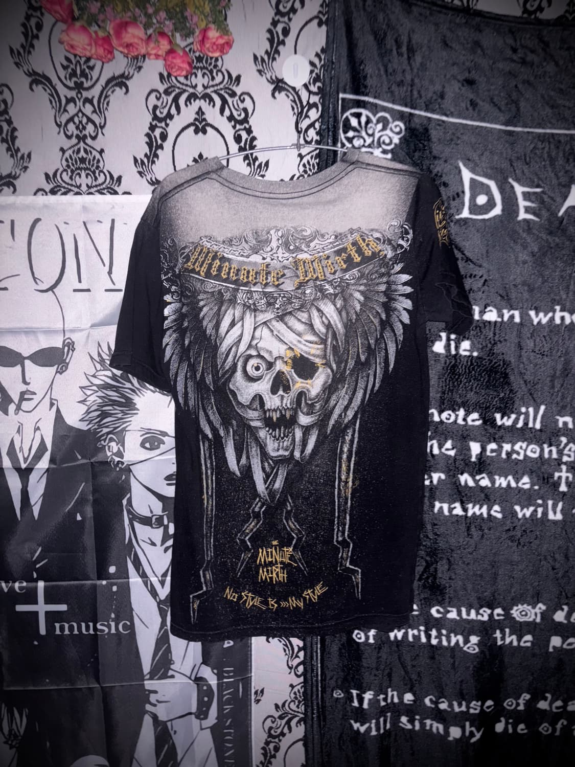 Skull black printed short sleeve 상품이미지2