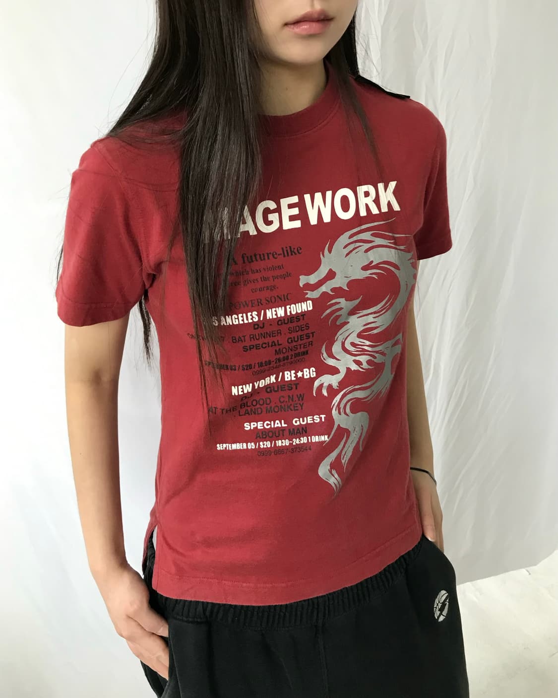 Image work 빈티지 드래곤 티셔츠 상품이미지1