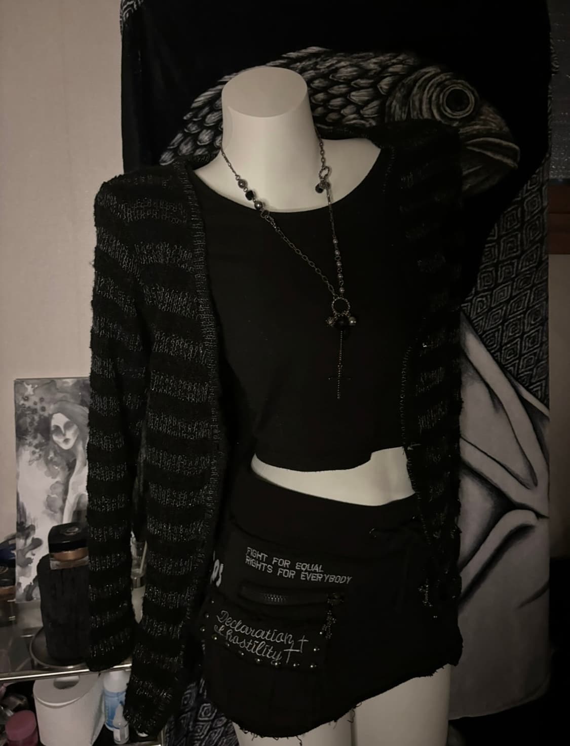 펑크 스트라이프 가디건 상품이미지3