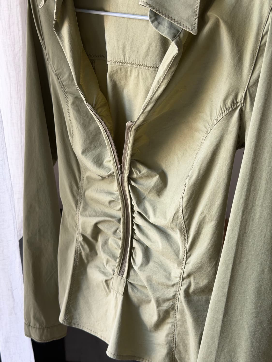 미스식스티 90‘s gathered zip-up shirts 상품이미지8