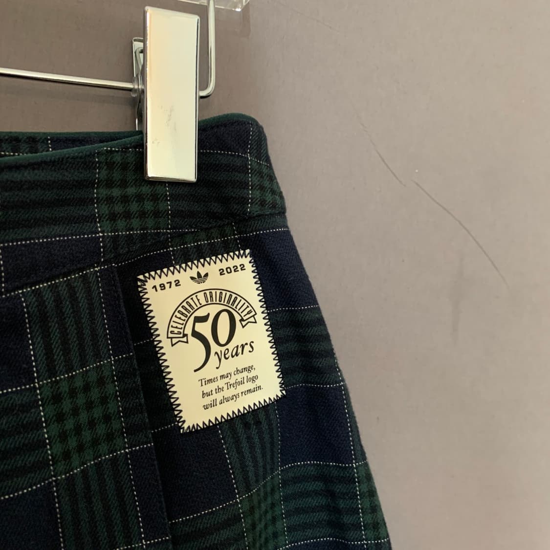 S 아디다스 컬리지 에이트 테니스 체크 플리츠 스커트 치마 상품이미지3