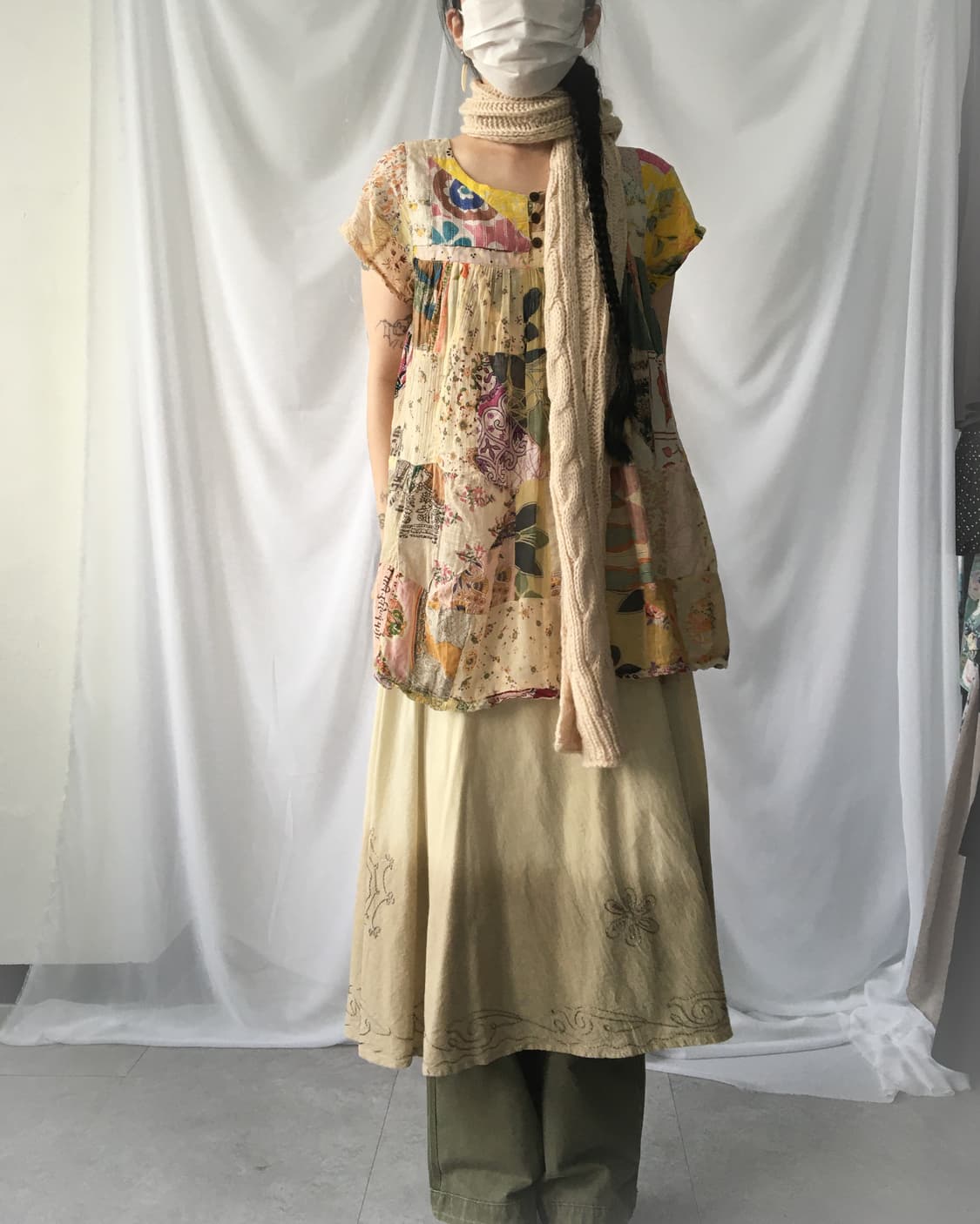 Ethnic mood patchwork blouse 상품이미지1