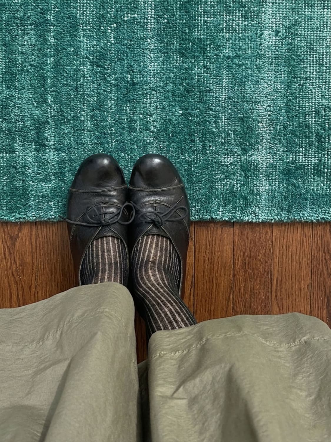 재팬빈티지 레더 레이스업 플랫 슈즈 상품이미지6