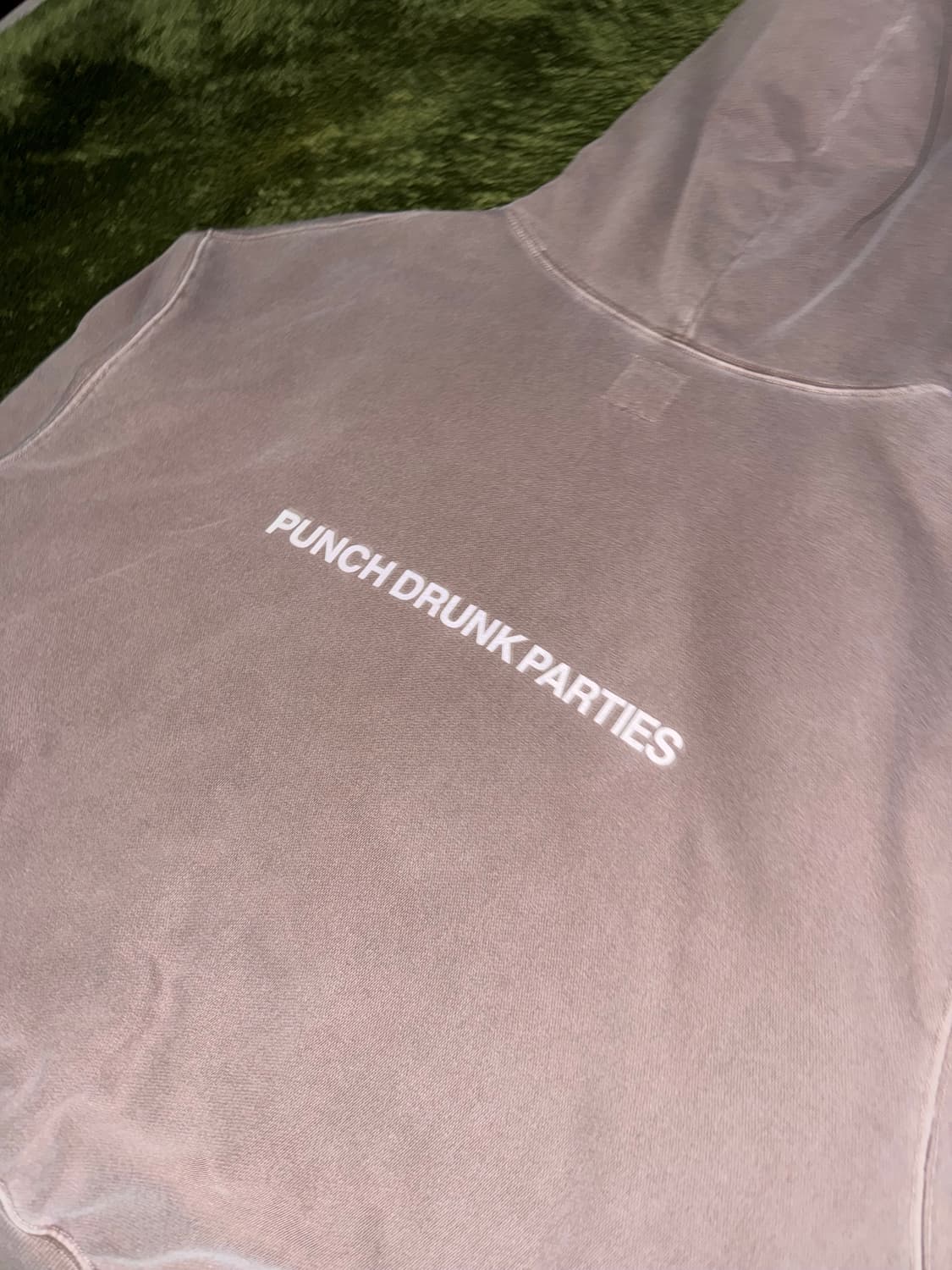 [1] 펀치 드렁크 파티즈 서클 로고 가먼트 다이드 후드 브라운 상품이미지9