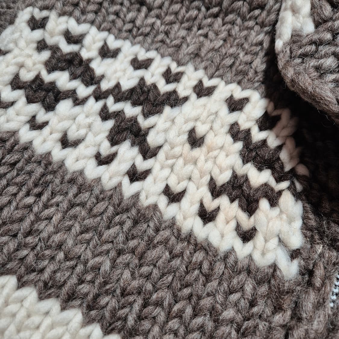 캐나다 썬더버드 고래 패턴 코위찬 남성 L-XL 상품이미지7