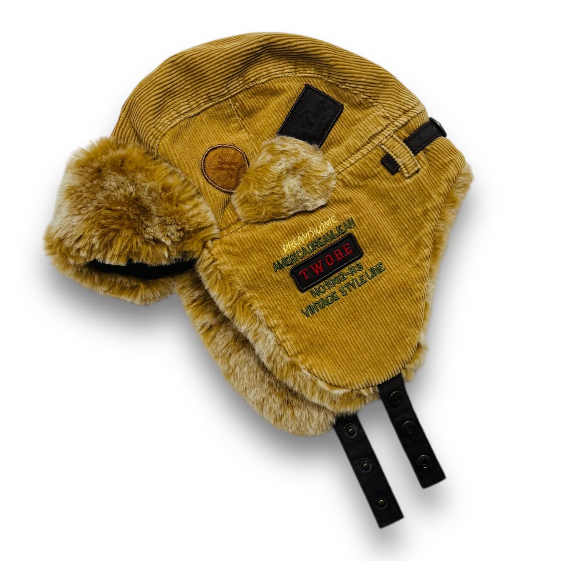 Twore 빈티지 에어포스 코듀로이 트루퍼 햇 상품이미지1