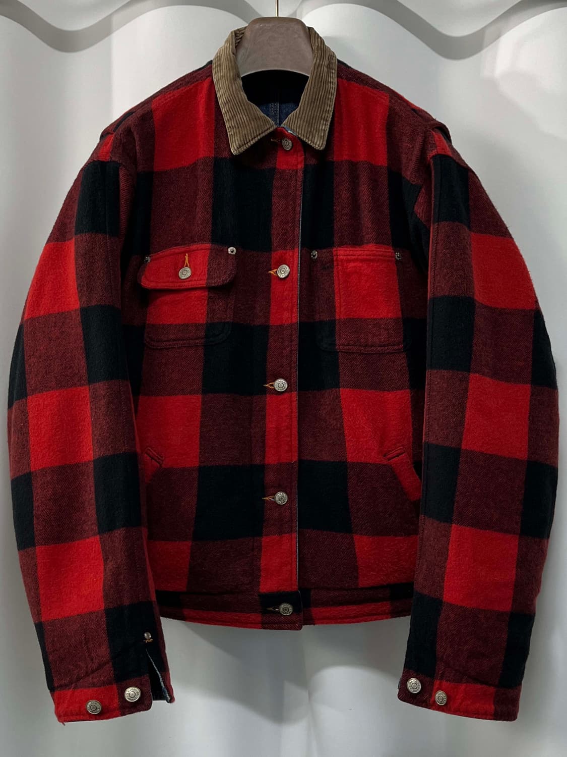 90's 폴로 랄프로렌 버팔로 리버서블 덩가리 데님 트러커 자켓 상품이미지1